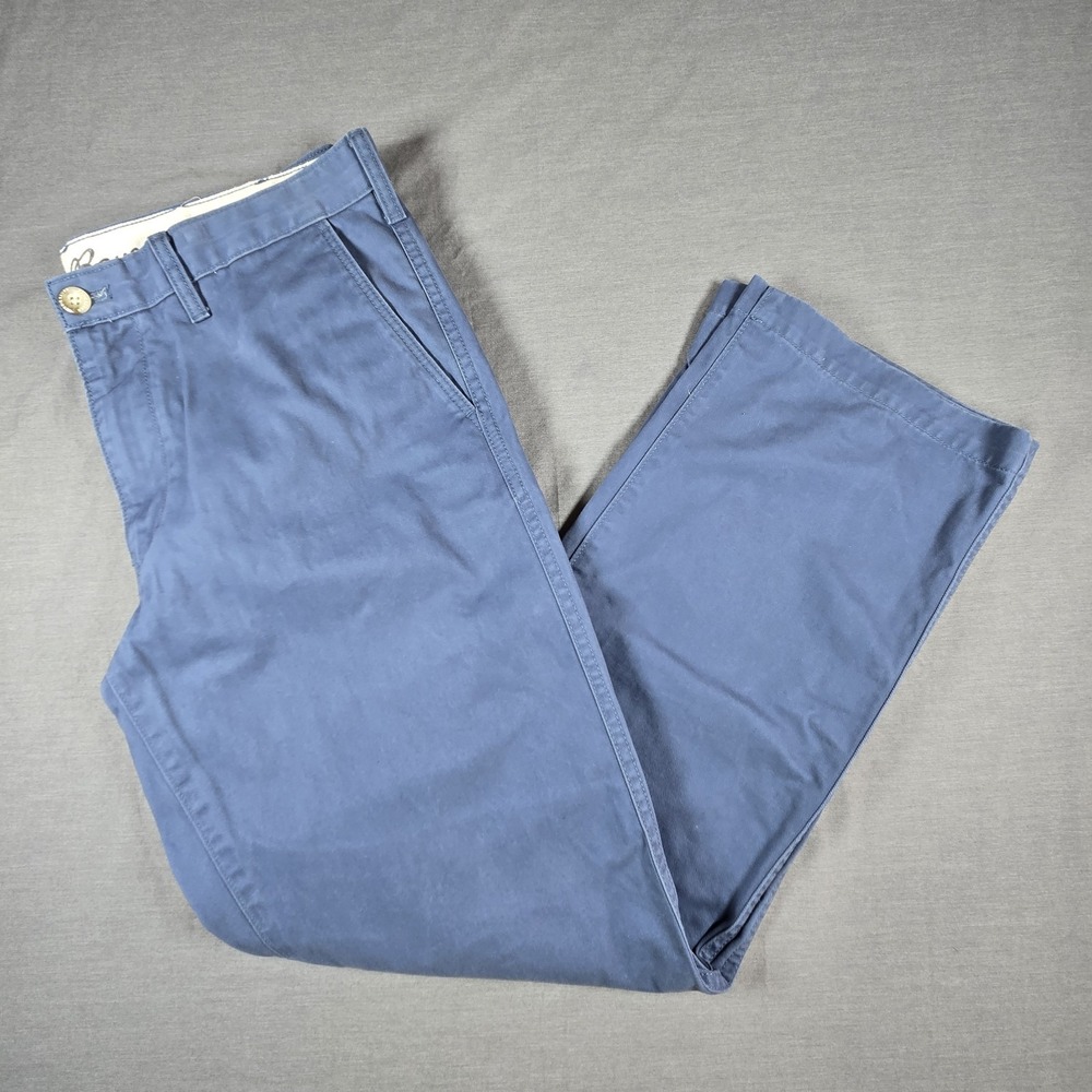 Eddie Bauer Legend Wash Chinos Men's Classic Fit 100% Cotton Pants - Slate Blue